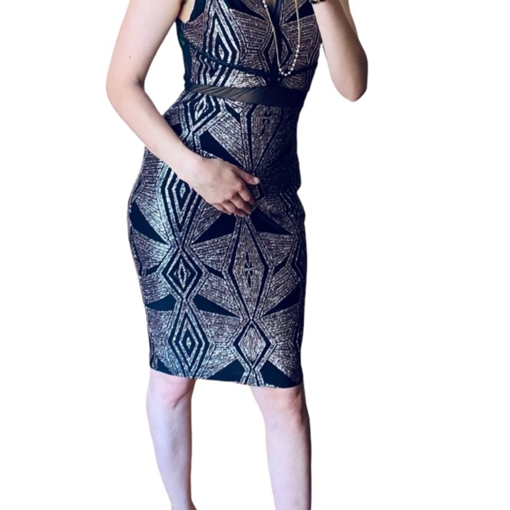 Sparkly knee length cocktail dress